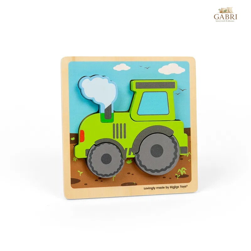 Bigjigs Toys Vkládací puzzle Traktor