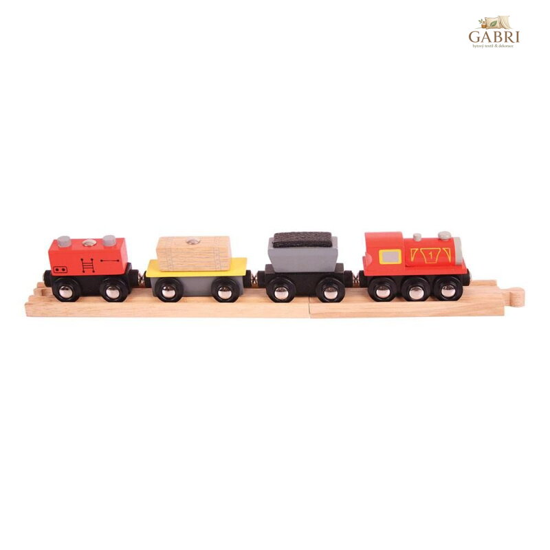 Bigjigs Rail Nákladní vlak + koleje