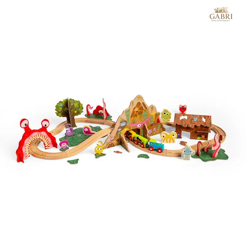Bigjigs Rail Dřevěná vláčkodráha Příšerky