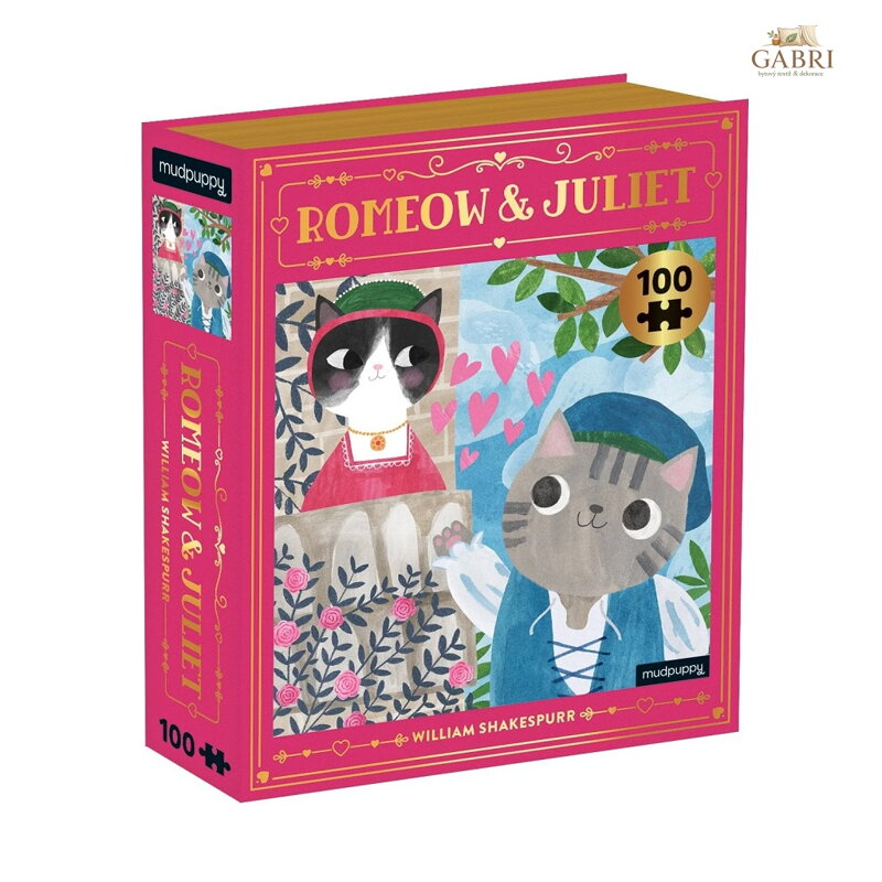 Mudpuppy Puzzle Romeow & Juliet Bookish Cats 100 dílků