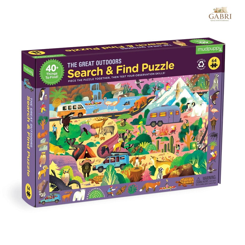 Mudpuppy Puzzle skládej a hledej Příroda 64 dílů