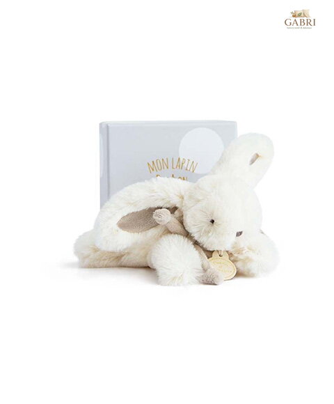 Doudou Dárková sada - Plyšový králíček béžový 16 cm