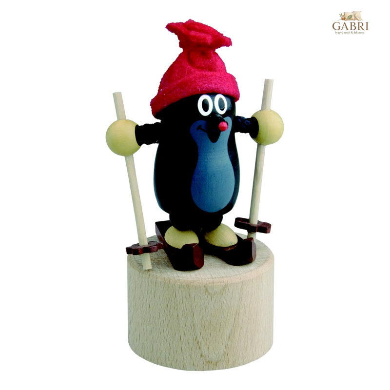 Detoa Mačkací figurka Krtek na lyžích