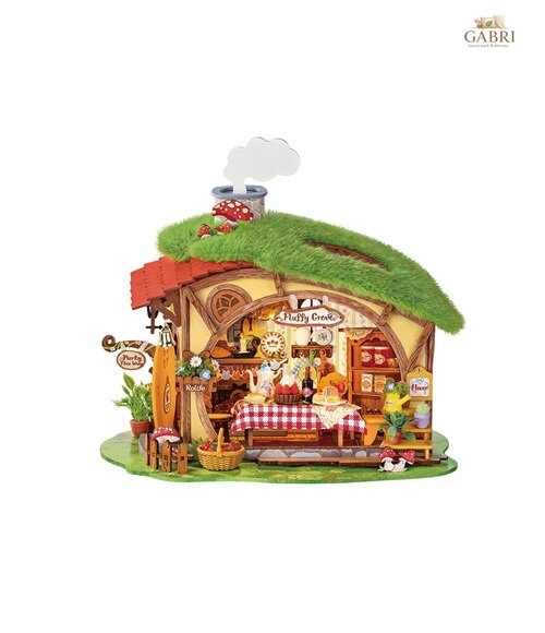 RoboTime 3D dřevěná skládačka Miniatura domečku Kouzelný les Fluffy Grove
