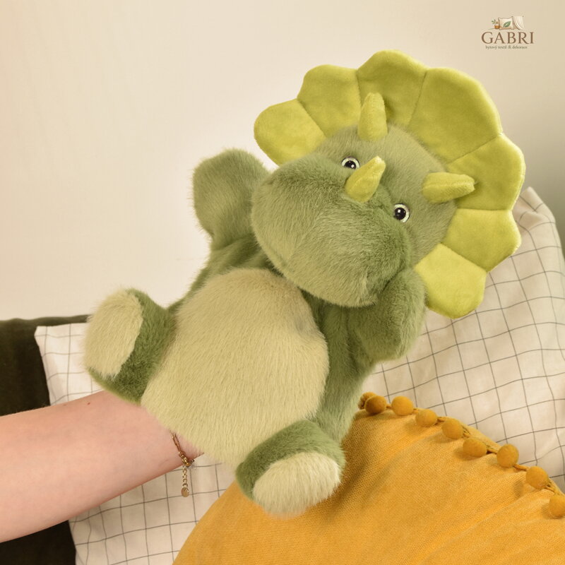Doudou Histoire d'Ours Plyšový maňásek Dinosaurus zelený 24 cm