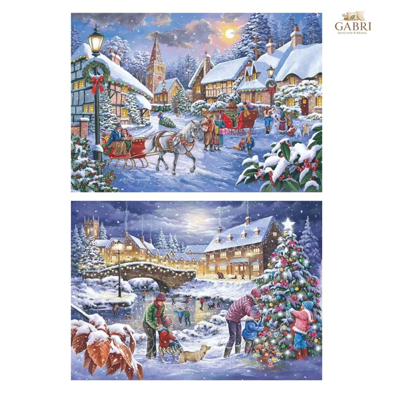 HOP Puzzle Vánoce se blíží 2x500 velkých dílků