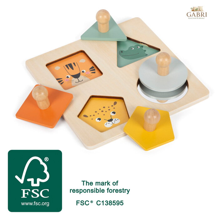 small foot Dřevěné Montessori puzzle