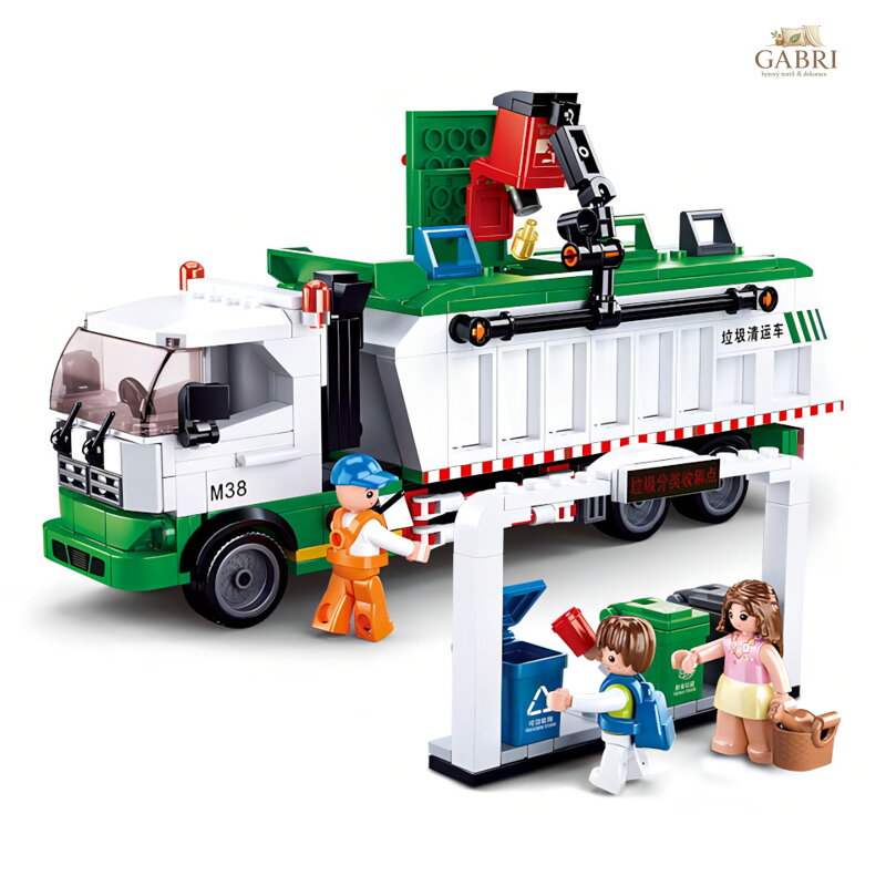 Sluban Town M38-B0780 Popelářský recyklační vůz + hra s kartami