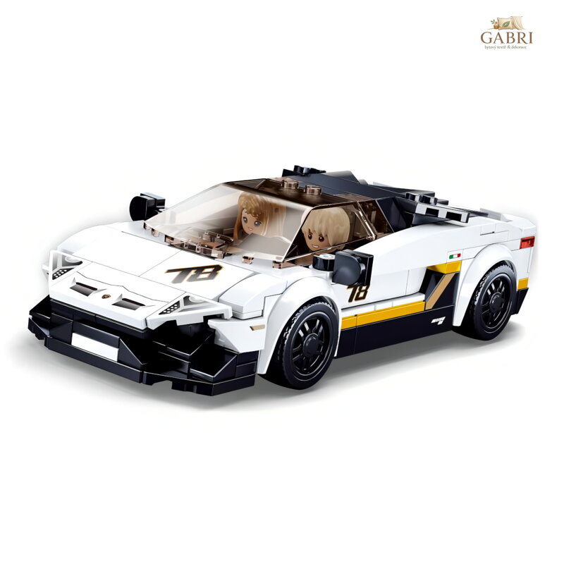 Sluban Model Bricks M38-B0957 Bílý italský sporťák