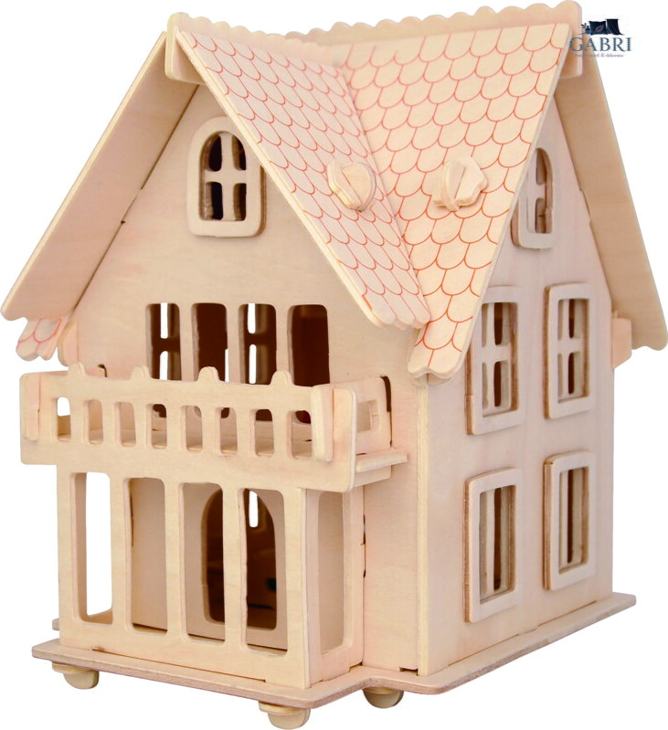Woodcraft Dřevěné 3D puzzle Evropská vila B