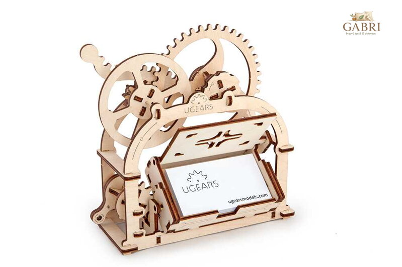 Ugears 3D dřevěné mechanické puzzle Box na vizitky