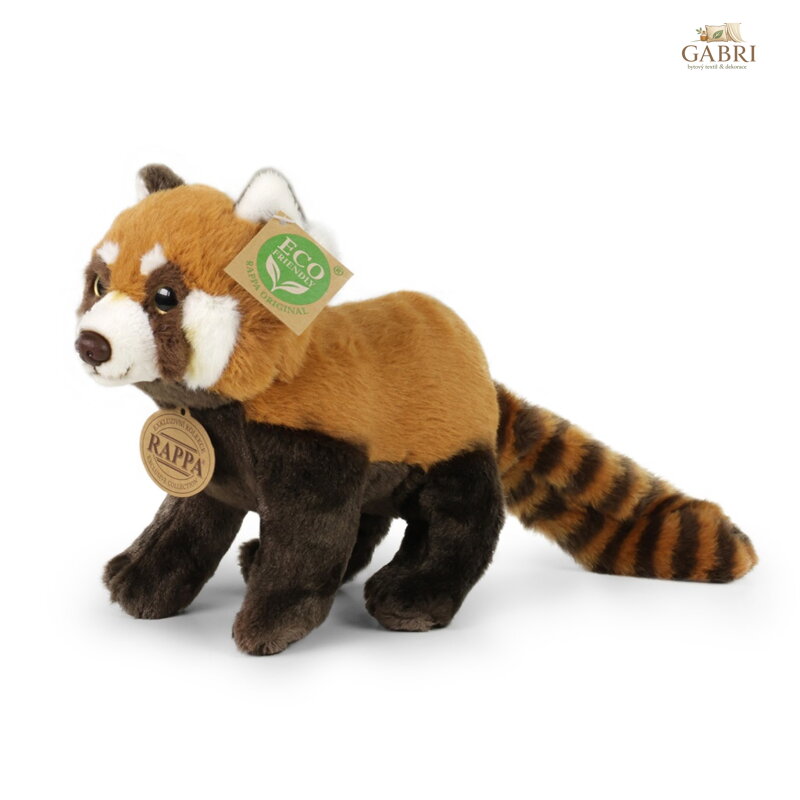Rappa Plyšová panda červená 20 cm  ECO-FRIENDLY