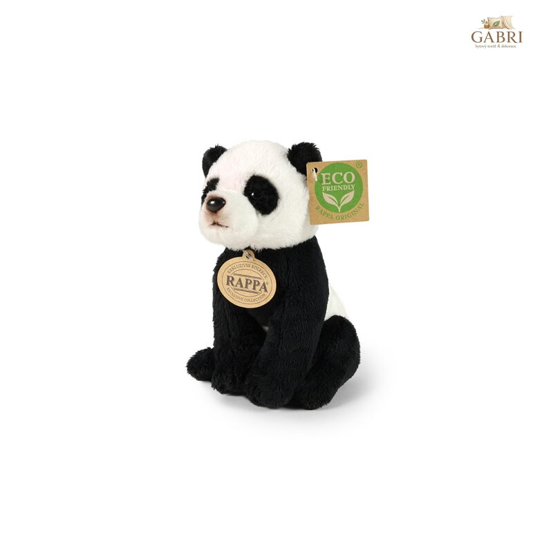 Rappa Plyšová panda sedící 15 cm ECO-FRIENDLY