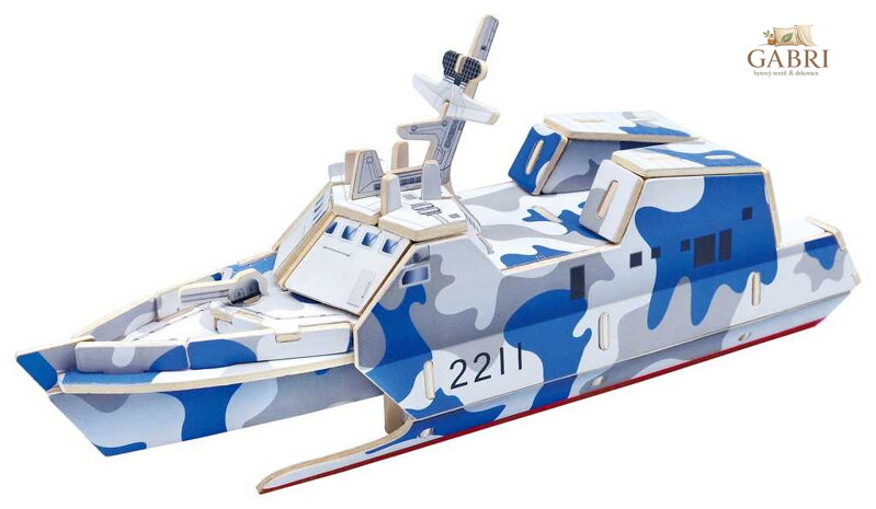 RoboTime 3D dřevěná skládačka Útočná loď typ 022