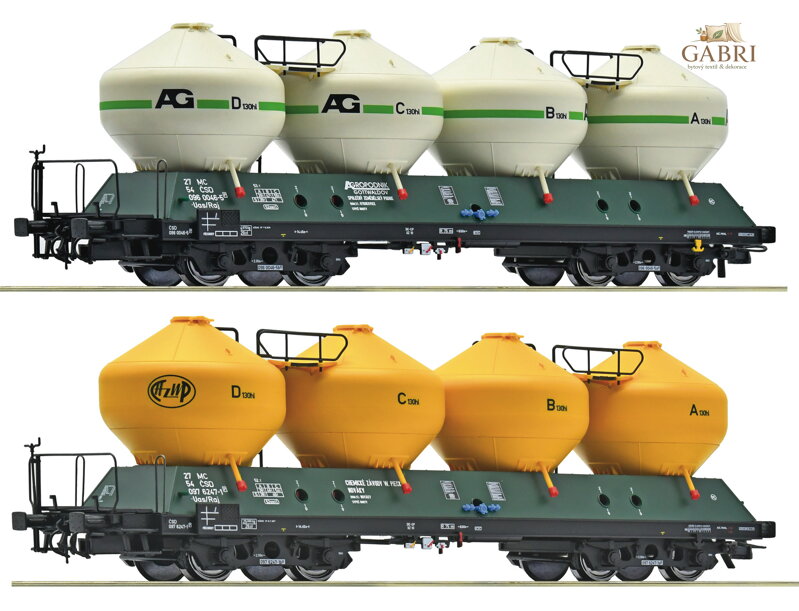 Roco Sada 2 ks silo vozů Uacs 451.1 ČSD - 6600236
