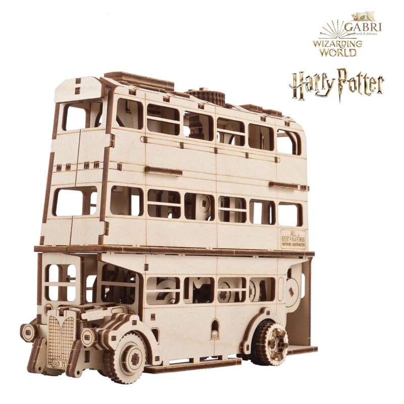 Ugears 3D dřevěné mechanické puzzle Harry Potter Rytířský autobus