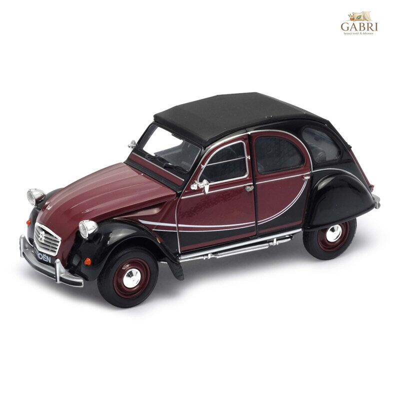 Welly Citroen 2CV 6 Charleston 1:24 černá, šedá