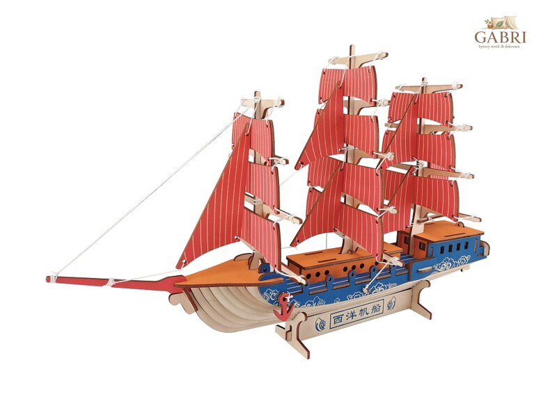 Woodcraft Dřevěné 3D puzzle Evropská plachetnice