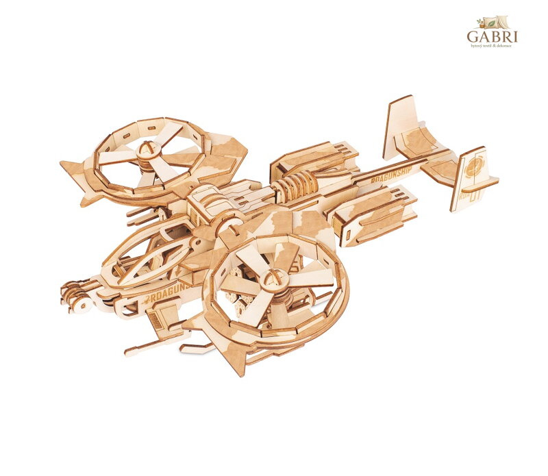 Woodcraft Dřevěné 3D puzzle RDA bitevní vrtulník