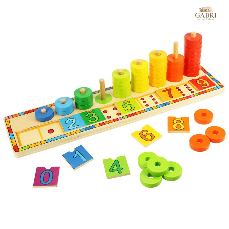 Bigjigs Toys Deska nasazování s čísly - poškozený obal