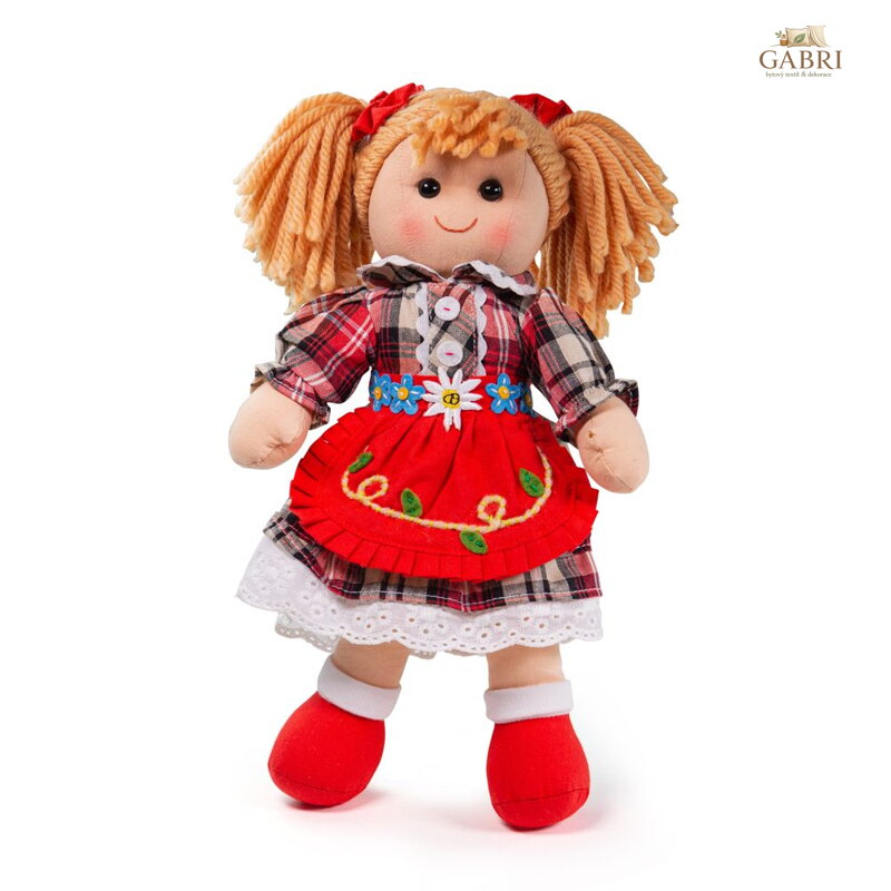 Bigjigs Toys Látková panenka Mandie 34 cm