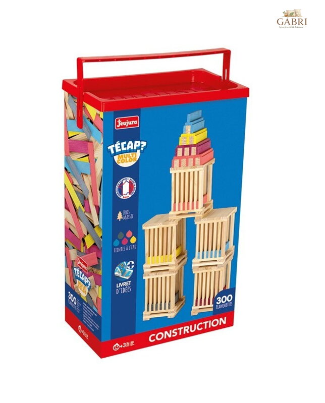 Jeujura Dřevěná stavebnice Técap Multicolor 300 dílů
