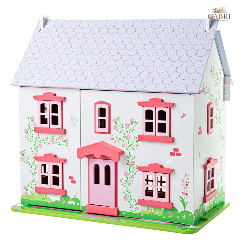 Bigjigs Toys Růžový domek pro panenky poškozený obal