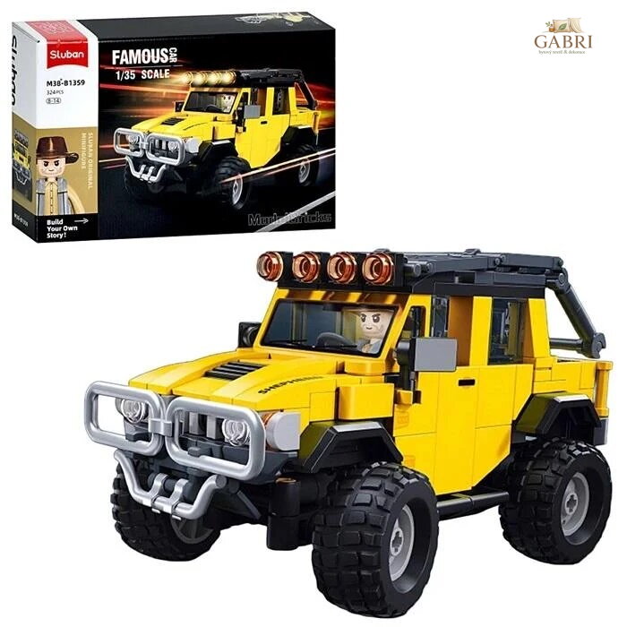 Sluban Model Bricks M38-B1359 Off-Road Wrangler v měřítku 1:35