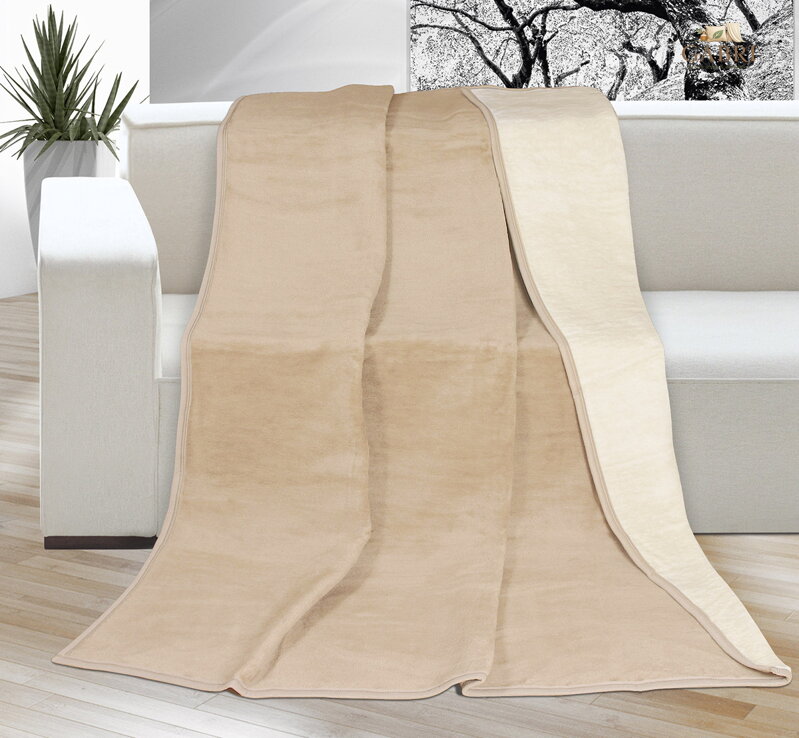 Deka Kira PLUS jednolůžko 150x200cm tm.béžová/sv.béžová