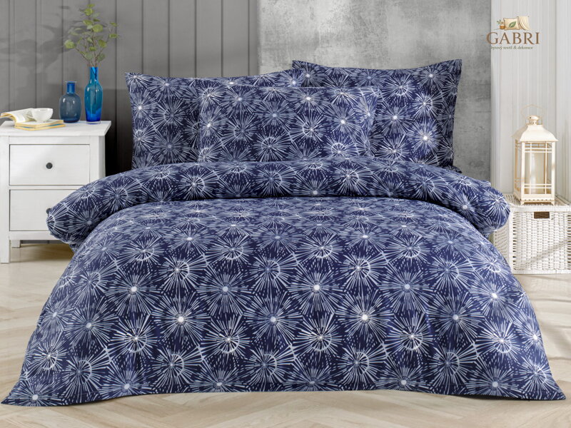 Prodloužené povlečení Satén 140x220, 70x90cm Mirabel blue