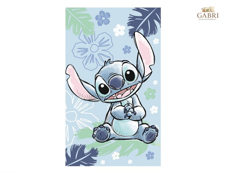 Dětský ručník Lilo a Stitch Ohana blue 30x50 cm