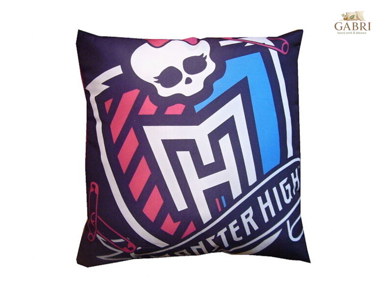Polštářek Monster high lebka 40x40 cm