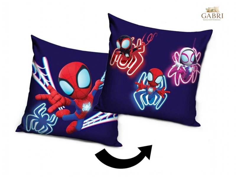 Dětský polštářek Spidey Síla pavučin 40x40 cm