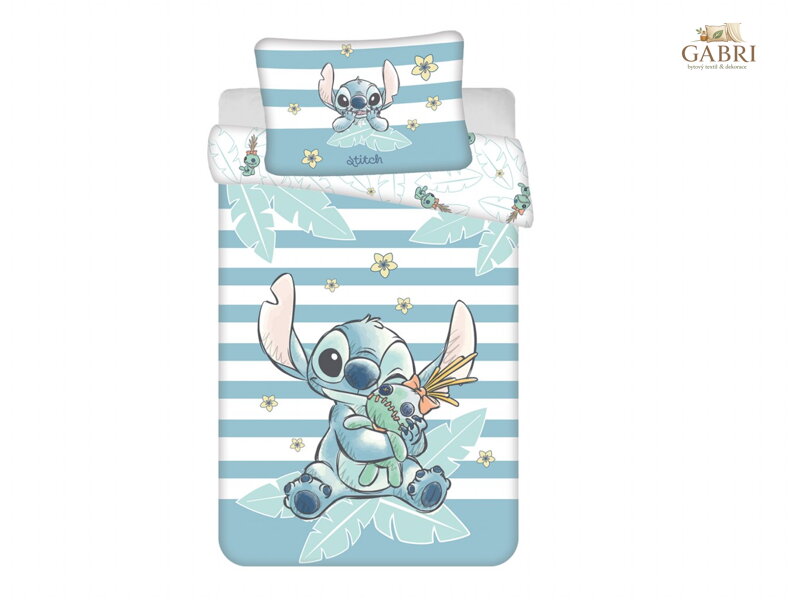 Povlečení do postýlky Lilo and Stitch Tropical Hugs baby 100x135, 40x60 cm