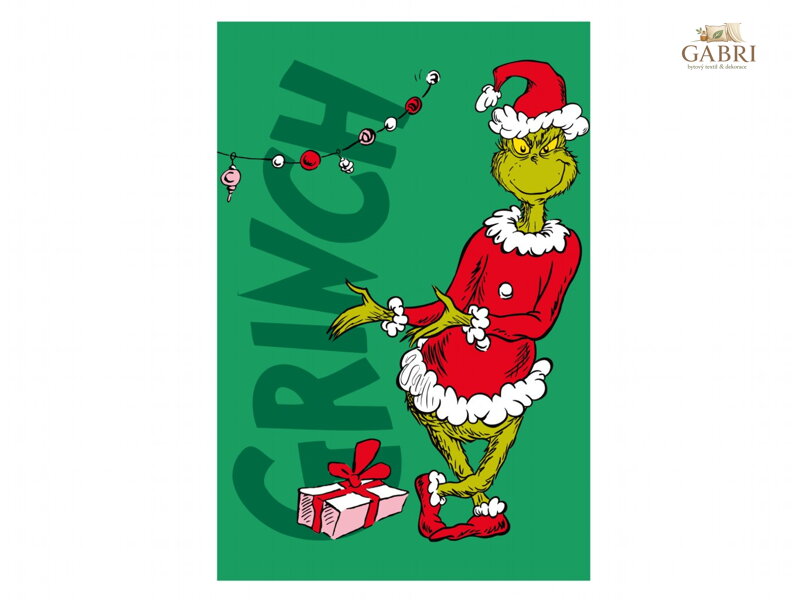 Mikroflanelová deka Grinch Presents 100x150 cm
