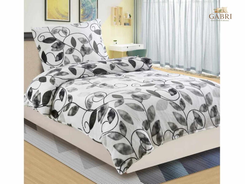 Mikroflanelové povlečení Edera grey 140x200, 70x90 cm