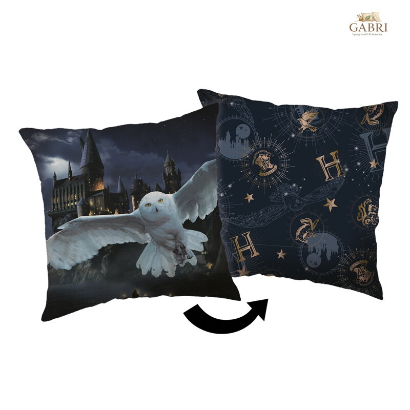 Jerry Fabrics Polštářek Harry Potter Hogwarts 40x40 cm