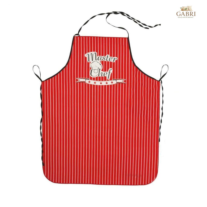 Forbyt Kuchyňská zástěra Master Chef červená 62x82 cm