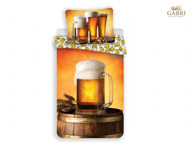 Jerry Fabrics Povlečení fototisk Pivo 140x200, 70x90 cm