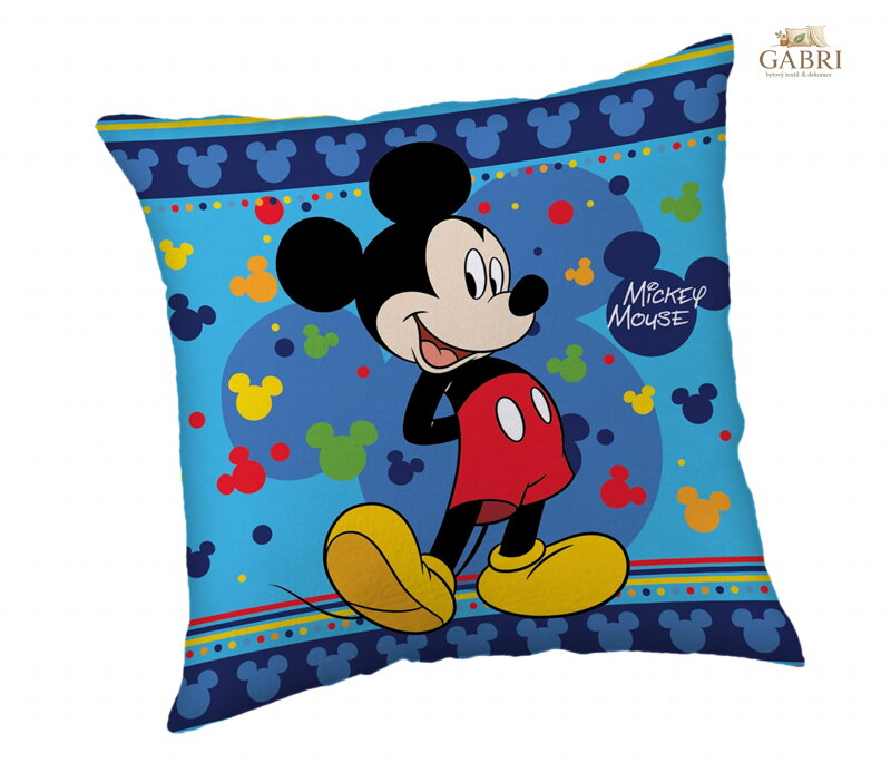 Jerry Fabrics Polštářek Mickey Blue 40x40 cm