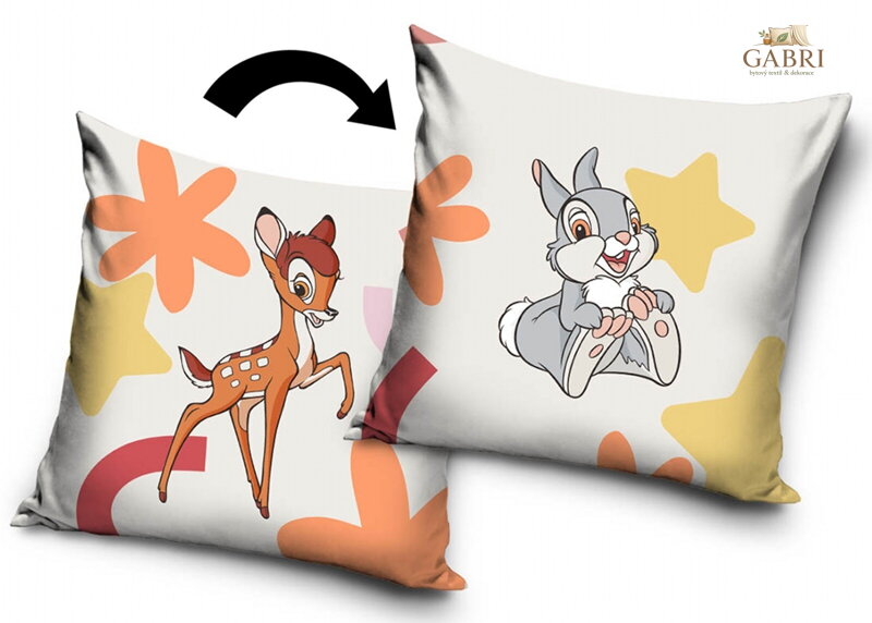 Carbotex Polštářek Bambi a zajíček Dupík 40x40 cm