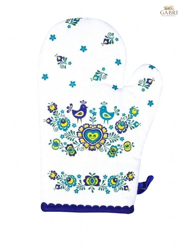 Forbyt Kuchyňská chňapka Folklor modrá 1 ks
