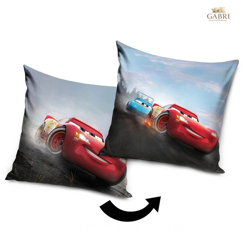 Carbotex Povlak na polštářek Cars Závod Piston Cup 40x40 cm