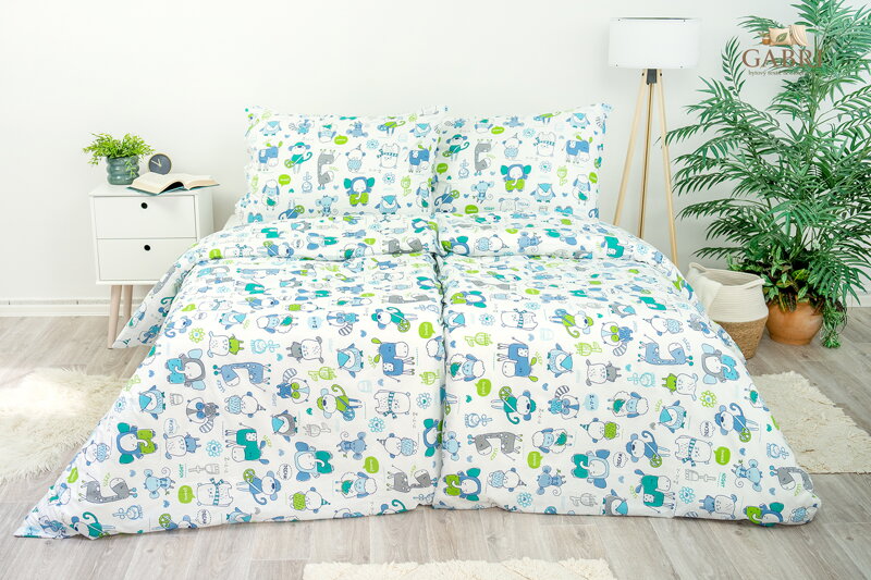 Ložní povlečení bavlněné Stanex dětské sny (LS337), 140 x 200 + 90 x 70, Knoflíkové