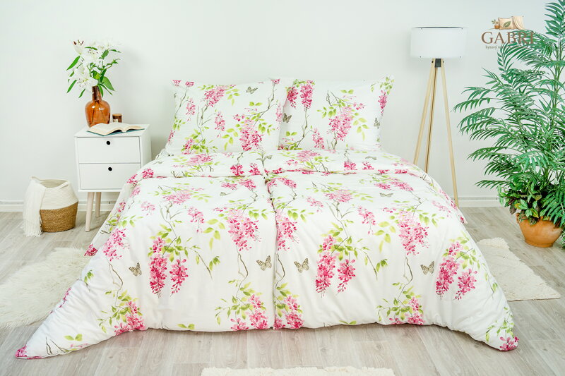 Ložní povlečení bavlněné Stanex fresha růžová (LS265), 140 x 220 + 90 x 70, Knoflíkové