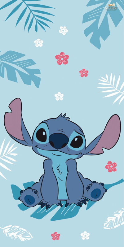 Dětská froté osuška Stitch a Lilo "Blue" - 70 x 140