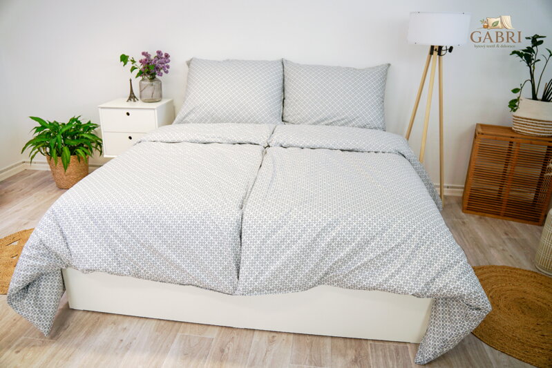 Ložní povlečení krepové Stanex Nordic (LS409), 140 x 200 + 90 x 70, Zip
