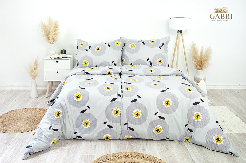 Ložní povlečení bavlněné Stanex pampeliška (LS148), 140 x 200 + 90 x 70, Knoflíkové