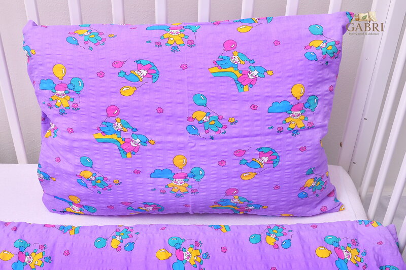 Dětské ložní povlečení krepové Stanex balónky fialové (LS309), 135 x 90 + 40 x 60, knoflíkové