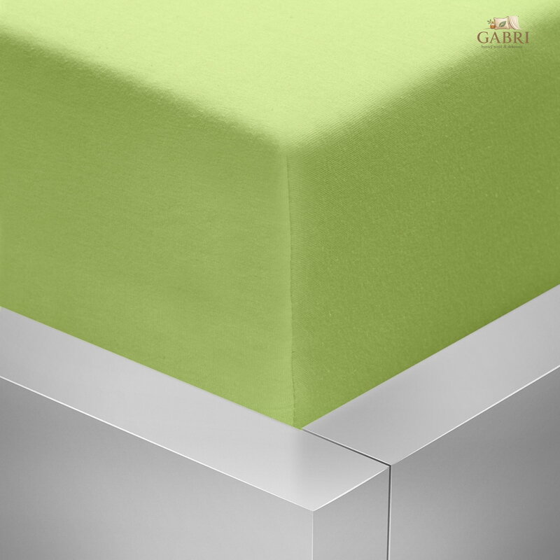 Jersey napínací prostěradlo s lycrou Stanex - zelené jablko, 160 x 200